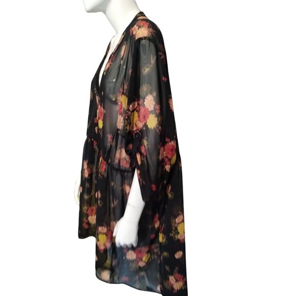 Torrid Women's size 3X Floral Sheer Hi-Low Whimsigoth Witchy Fairy Chiffon Top - Picture 5 of 13